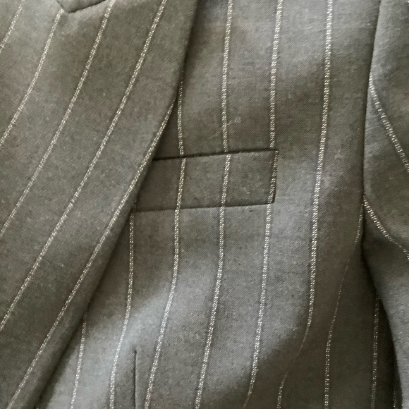 Selected Femme Double Breasted Blazer In Pinstripe Size 38 - Picture 9 of 11